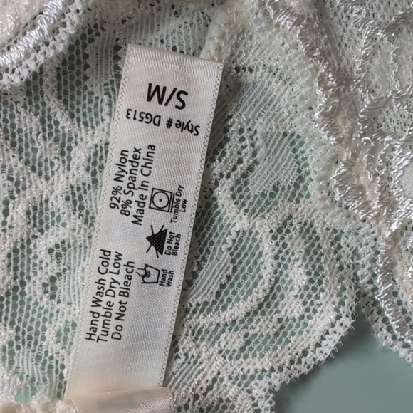 Anemone Cream and Blue Racerback Lace Bralette Set NWT - Picture 12 of 12